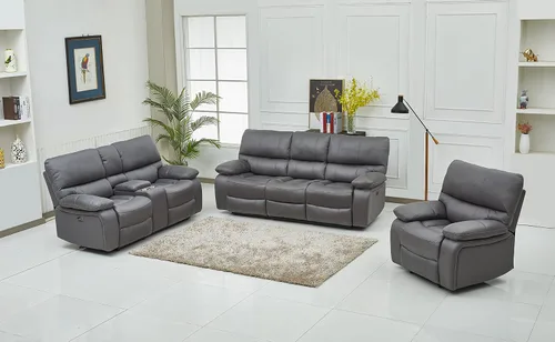 Vista 11 de Betsy Furniture Juego de sofá reclinable eléctrico de microfibra para sala de estar, 8007 (gris, sofá eléctrico+sofá biplaza)