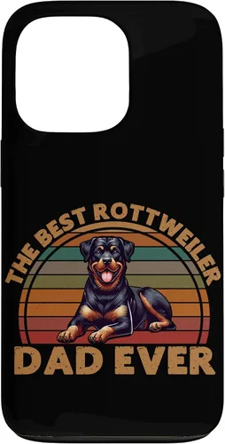 Vista 10 de Best Rottweiler Dad Ever Rottie Father Dog Parent Retro Case for iPhone 16