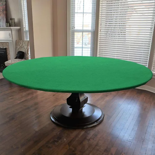 Vista 6 de CAIT CHAPMAN HOME COLLECTION Cubierta de mesa de juego de fieltro verde que ajusta la mesa cuadrada de 34"-36
