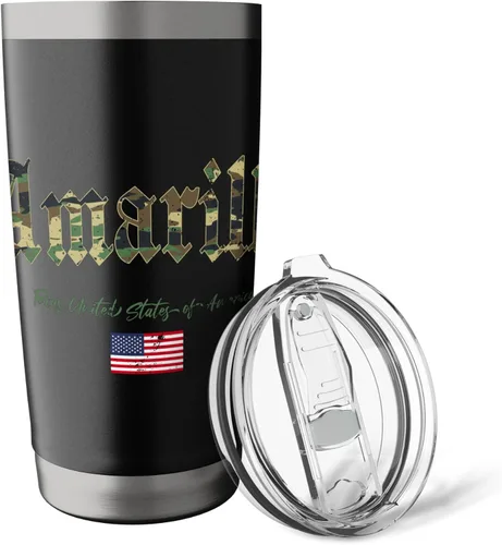 Vista 5 de Amarillo Gothic Design Camouflage Version Stainless Steel Insulated Tumbler