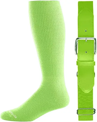 Vista 19 de Joe's USA Calcetines y cinturón de béisbol/sóftbol 1 paquete de verde azulado