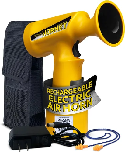 Vista 3 de WoodsCan Hornet Sport - Bocina de aire eléctrica recargable, 121 dB ultra fuerte, sin gas comprimido, bocina de seguridad de mano para emergencias