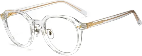 Vista 17 de Cyxus Gafas de luz azul para mujer, redondas, para computadora, con bloqueo de rayos azules, marco Tr90, antideslumbrante, tensión Round blue