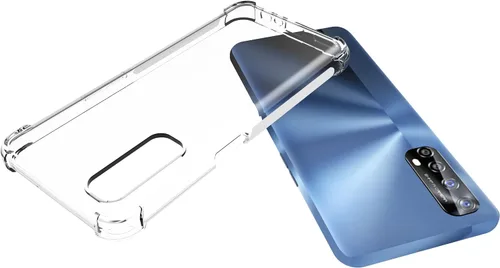 Vista 3 de USTIYA para Realme 7 caso TPU transparente cuatro esquinas cubierta transparente suave funda
