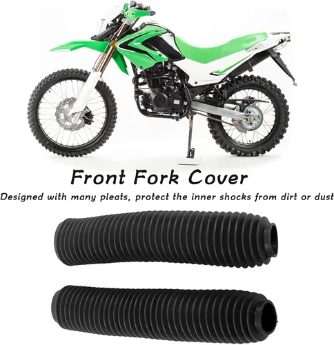 Vista 2 de Botas de choque, protector de horquilla delantera de 14.173 in de longitud, botas de choque de horquilla delantera para motocicleta, reemplazo