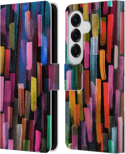 Vista 293 de Head Case Designs Officially Licensed Ninola Brushstrokes Black Summer Patterns Leather Wallet Case Compatible with Samsung Galaxy A07 4G