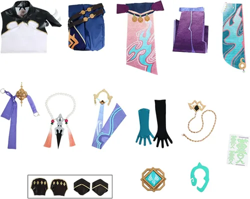 Vista 4 de Soyusunny Genshin Impact Klee Hu Tao Venti - Disfraz de Halloween para cosplay