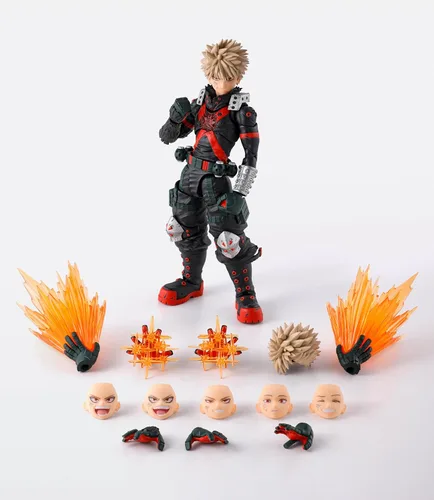 Vista 5 de TAMASHII NATIONS - Figura de acción S.H.Figuarts de Katsuki Bakugo de My Hero Academia -El Principio