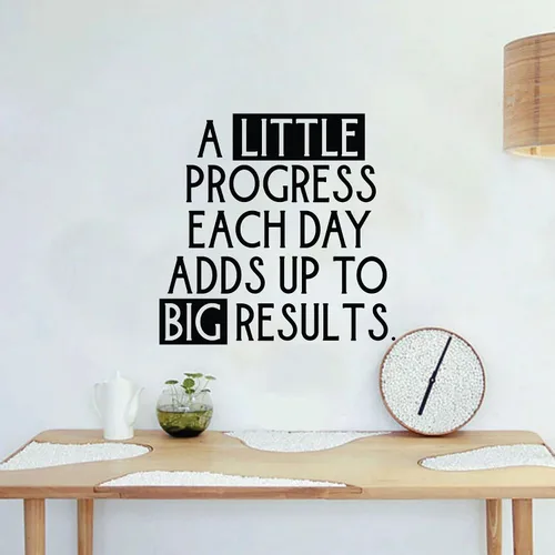 Vista 2 de A Little Progress Every Day Adds Up To Big Results - Cita de entrenamiento de ejercicio, motivación, inspiración de fitness, calcomanía de vinilo