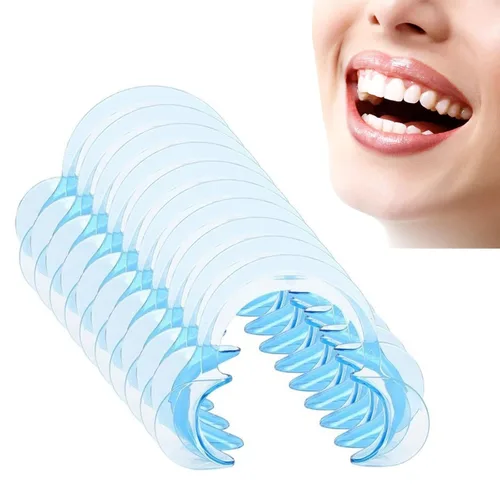 Vista 7 de 10 piezas de retractor de mejillas en forma de C, abridor de boca desechable para blanqueamiento dental, protector bucal o juego Speak Out