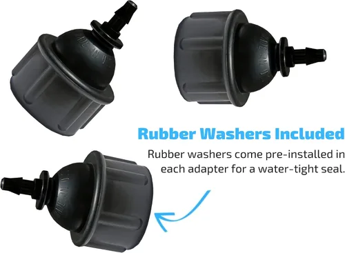 Vista 6 de Paquete de 3 tubos de riego por goteo de 1/4 de pulgada a grifo/adaptador de manguera de jardín, accesorios de conector para tubos de 1/4 pulgadas x