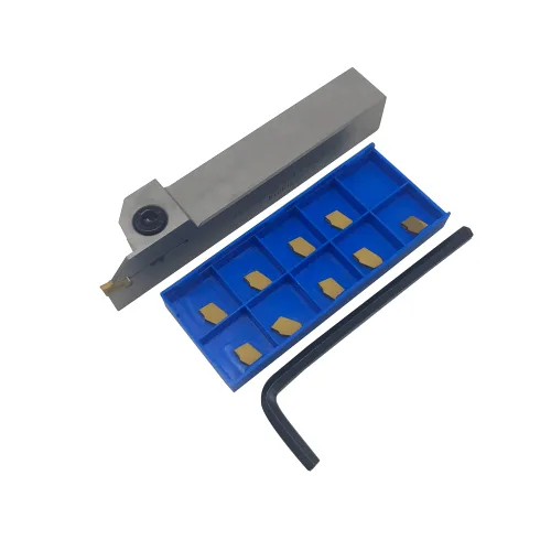 Vista 10 de 1/2" 3/8" Juego de soporte de ranurado y separación para torno indexable con 10 piezas de insertos de carburo de corte GTN- SP200 para herramienta