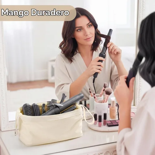 Vista 5 de Bolsa de viaje para herramientas para el cabello, compatible con Dyson Shark Flexstyle portátil, secador de pelo, alisadores, rizadores y accesorios