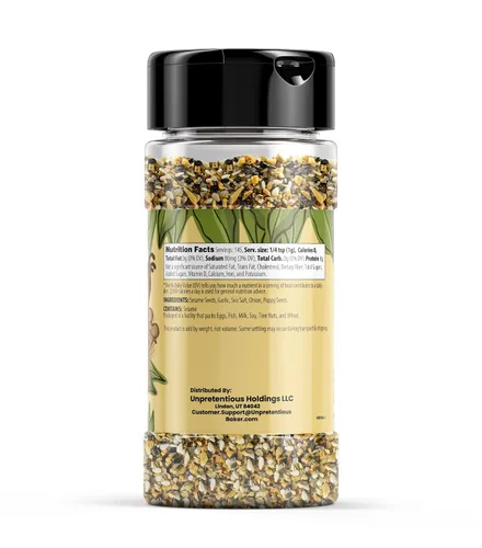 Vista 2 de Sin pretensiones, Everything Bagel Seasoning, 5.12 onzas Para condimentar bagels, mejorar ensaladas y añadir sabor a las verduras asadas
