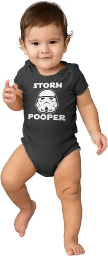 Vista 5 de Sith Happens Bodysuit, Funny Baby Clothing, Star Wars Inspired, Black 0-3 mo