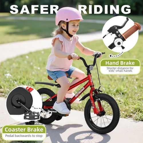 Vista 2 de Bicicleta plegable de 14/16/18 pulgadas con ruedas de entrenamiento, regalos para niñas y niños de 3 a 10 años, bicicleta para niños pequeños