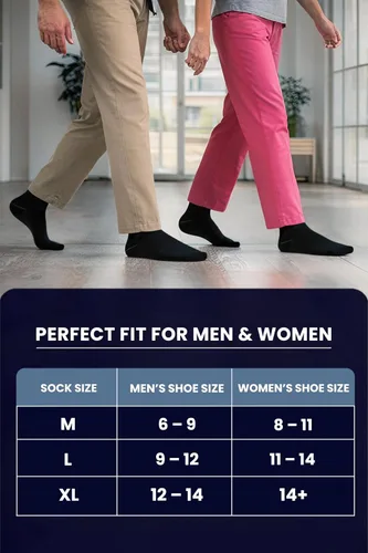 Vista 7 de Calcetines para diabéticos Special Essentials para hombres y mujeres – 12 pares de calcetines para neuropatía sin ataduras que absorben la humedad