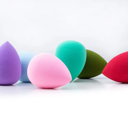 Vista 2 de AJOKE Juego de esponjas de maquillaje perfectas para líquidos, esponjas de maquillaje de belleza multicolores, 10 piezas