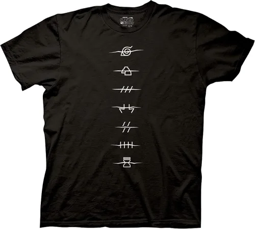 Vista 2 de Ripple Junction Camiseta Naruto Shippuden con símbolos anti-aldea para hombre