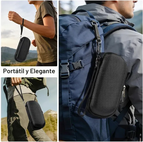 Vista 6 de CoBak Funda de transporte para gafas inteligentes Ray-Ban Meta y Oakley, con kit de accesorios 4 en 1, funda, mosquetón, correa y cojín