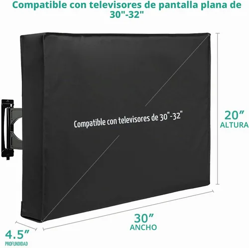 Vista 2 de SunPatio Cubierta de TV para exteriores para pantallas planas de 30 a 32
