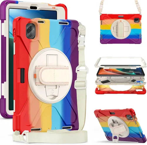 Vista 10 de Para Xiaomi Pad 5 / Xiaomi Pad 5 Pro Funda de tableta de 11.0 pulgadas 3 en 1 Marco de plástico duro + doble silicona