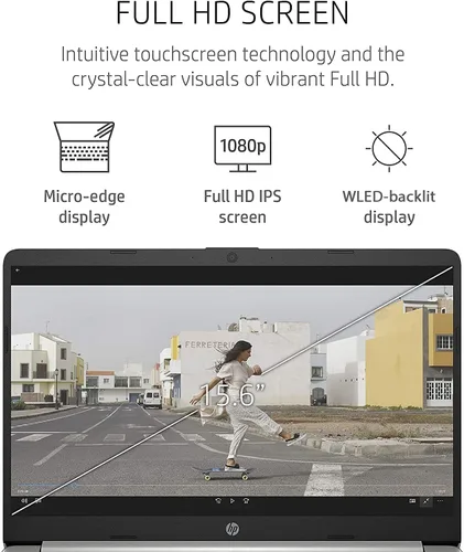 Vista 3 de HP Computadora portátil, pantalla táctil Full HD de 15.6", Intel Core i7-1165G7, 16 GB de RAM, SSD PCIe de 1 TB, teclado retroiluminado, lector