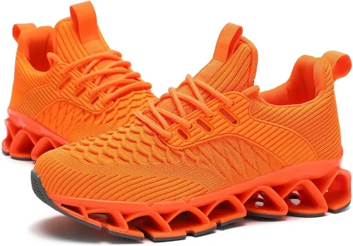 Vista 4 de Zapatos deportivos para hombre sin cordones para correr, caminar, tenis con cuchilla, informales, cómodos, antideslizantes, para el trabajo