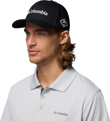 Vista 282 de Columbia Gorra de bola de malla Bandera antigua de malva/blanco/pescado