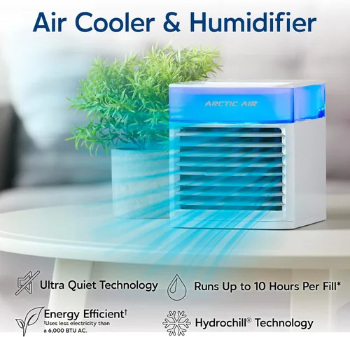 Vista 2 de Arctic Air Pure Chill - Enfriador de aire evaporativo de lujo, potente, silencioso, ligero y portátil con tecnología Hydro-Chill para dormitorio