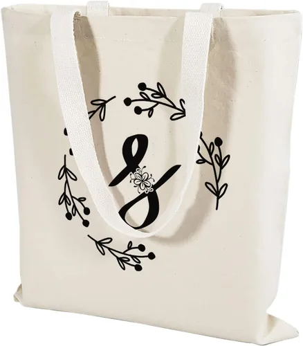 Vista 3 de TBF Bolsas de lona resistentes con iniciales personalizadas para mujer