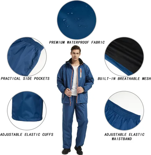 Vista 3 de Trajes de lluvia para hombre impermeables
