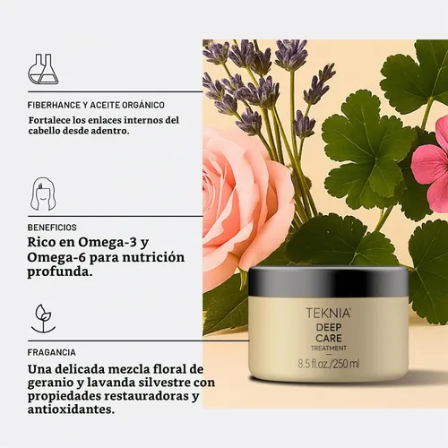 Vista 6 de Lakmé Teknia Deep Care Hair Treatment, Repairing Mask for Damaged Hair