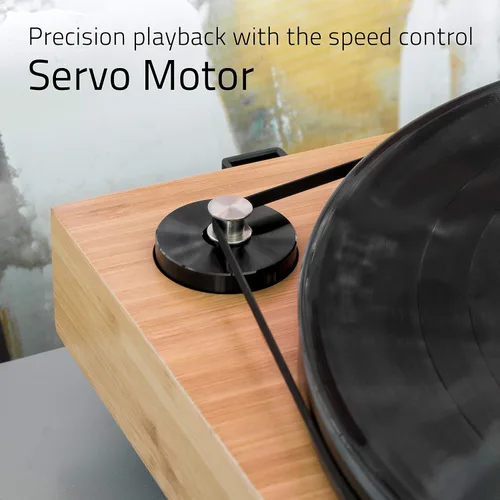 Vista 3 de Fluance RT83 Reference para tocadiscos de vinilo de alta fidelidad con cartucho Ortofon 2M Rojo, motor de control de velocidad, base de madera MDF