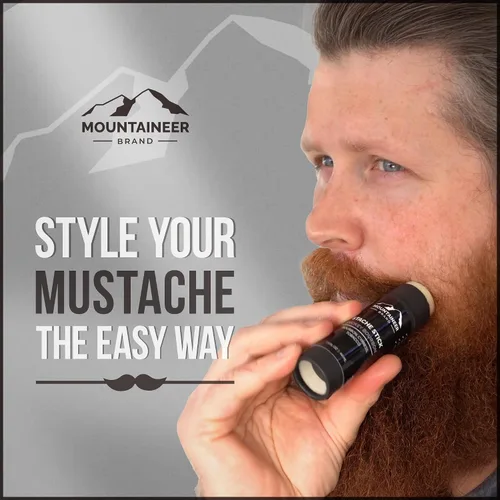 Vista 2 de Mountaineer Brand Stache Stick Aroma de Apalachia Hecho con ingredientes naturales West Virginia Firme y duradero Cera de bigote