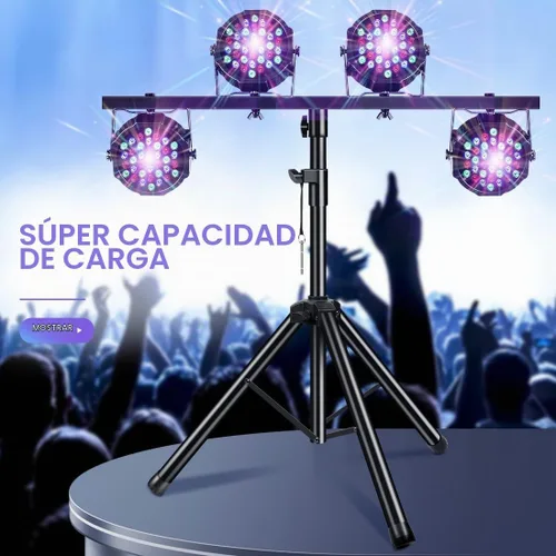 Vista 4 de PPH-Sisy Soporte de luz para DJ, resistente, para trípode, barra en T, luces de escenario, ajustable, 39-70 pulgadas, montaje de trípode