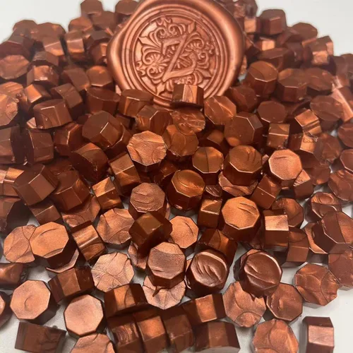 Vista 3 de 220 cuentas de sellado de cera para sello de cera (bronce rojo metálico)
