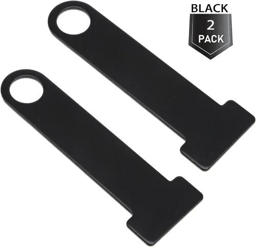 Vista 3 de Correa para casco de motocicleta con anillo en D de acero inoxidable, soporte de bloqueo universal para casco de motocicleta (negro 2 piezas)