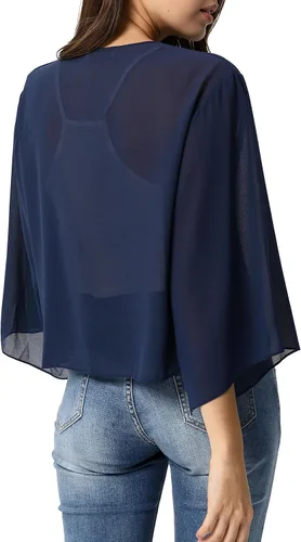 Vista 2 de Kate Kasin - Cárdigan de gasa, de verano para mujer, bolero corto holgado estilo quimono