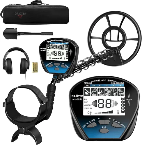 Vista 10 de DR.ÖTEK Detector de metales para adultos, impermeable, kit de detector de oro profesional con mayor precisión, bobina IP68 de 10 pulgadas, 5 modos