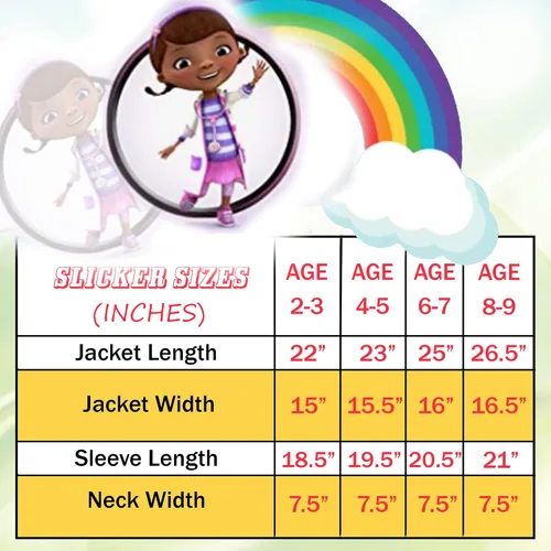 Vista 6 de Disney Gilr's Doc McStuffins (dragón congestionado) Rain Slicker (niño pequeño)