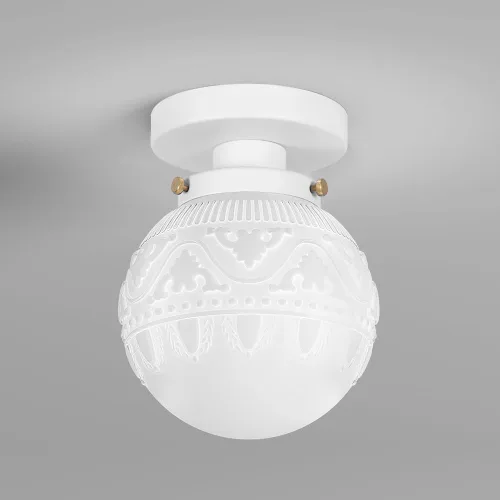 Vista 12 de Daunton Pequeña Lámpara de Techo de Montaje Semiempotrado, Moderna Lámpara de Techo de Vidrio Transparente de Globo, Lámparas de Pasillo Vintage