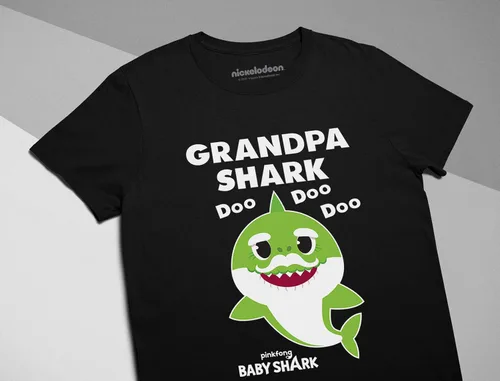 Vista 4 de Camiseta Grandpa Shark Doo Doo Doo Baby Shark Papa