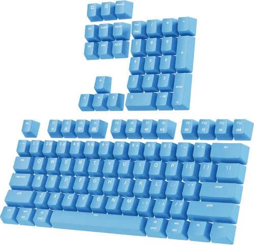 Vista 12 de PWNAGE Juego completo de teclas PBT - Juego de teclas de teclado completo PBT de doble disparo con brillo (negro)