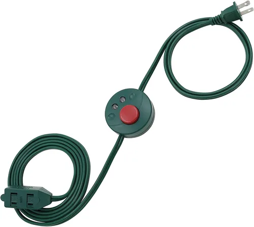 Vista 10 de Clear Power DCIC-00352P-DC - Paquete de 2 cables de extensión para interiores de 6 pies y 3 tomas, 16/2 SPT-2, marrón, enchufe polarizado de 2