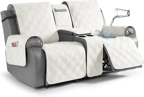Vista 11 de TAOCOCO - Funda impermeable para sofá biplaza reclinable con consola central, 2 plazas