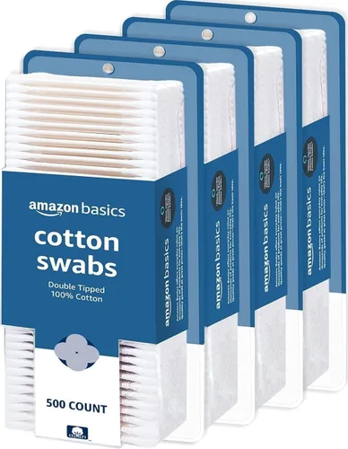 Vista 7 de Amazon Basics Hisopos de algodón para higiene personal y cuidado del bebé, 500 unidades, 1 paquete