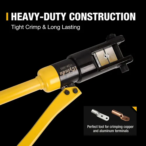 Vista 5 de Herramienta de prensado hidráulico 16T 8AWG-600MCM Herramienta de prensado de cables de 0.87 pulgadas Carrera hidráulica Lug Crimper eléctrico