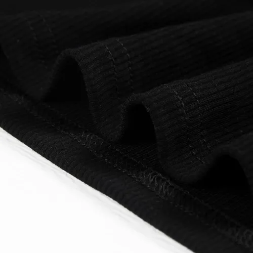 Vista 4 de Artfish Top corto de manga larga con cuello redondo y muesca en V para mujer