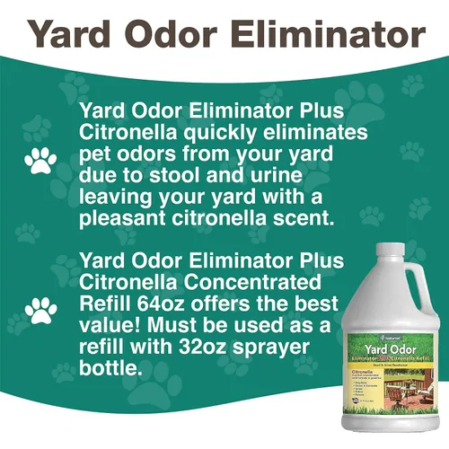 Vista 7 de NaturVet GrassSaver - Paquete de recambio de 250 unidades y eliminador de olores para patio más citronela de 64 onzas Mantén la hierba verde